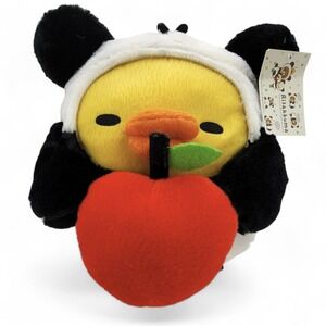 San x Rilakkuma 11" Duck Panda Kiiroitori‎ Holding Apple Plush NEW w/ Tag